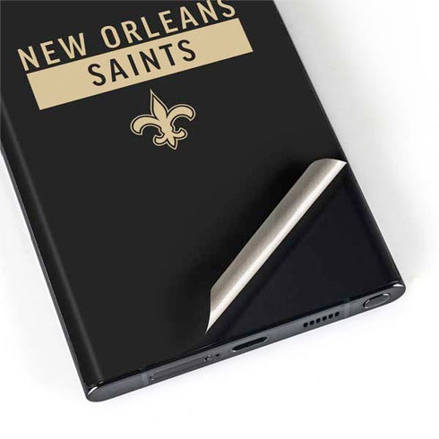 NFL New Orleans Saints Black Performance Series Galaxy S22 Ultra Skin