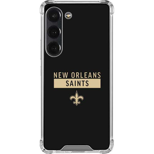 NFL New Orleans Saints Black Performance Series Galaxy S23 Clear Case