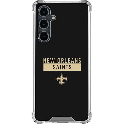 NFL New Orleans Saints Black Performance Series Galaxy S23 FE Clear Case