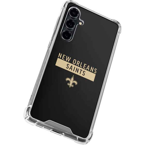 NFL New Orleans Saints Black Performance Series Galaxy S23 FE Clear Case
