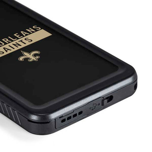 NFL New Orleans Saints Black Performance Series Galaxy S23 Plus Waterproof Case