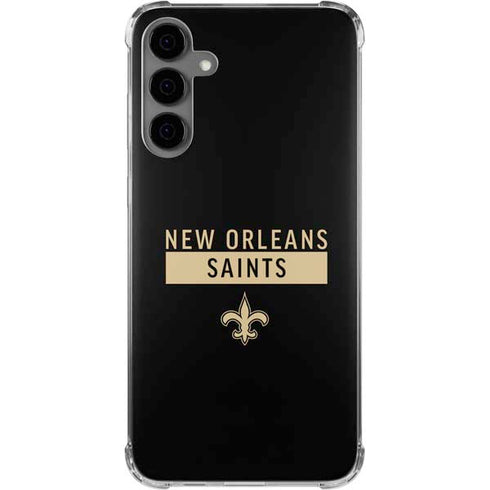 NFL New Orleans Saints Black Performance Series Galaxy S24 Plus Clear Case