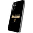NFL New Orleans Saints Black Performance Series Galaxy S24 Plus Clear Case