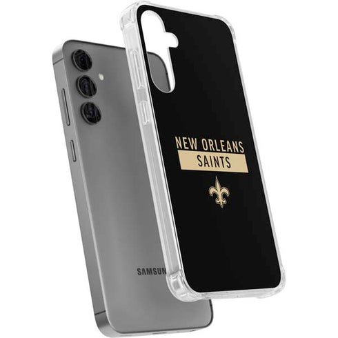 NFL New Orleans Saints Black Performance Series Galaxy S24 Plus Clear Case
