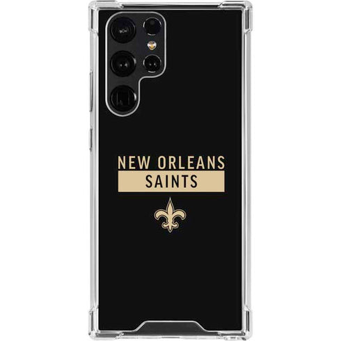 NFL New Orleans Saints Black Performance Series Galaxy S24 Ultra Clear Case