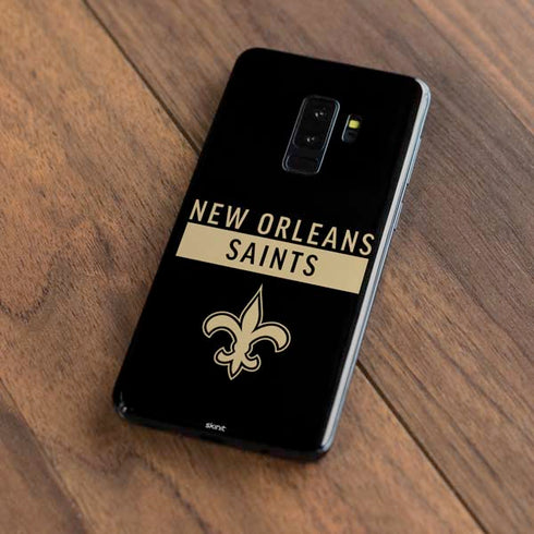 NFL New Orleans Saints Black Performance Series Galaxy S9 Plus Skin