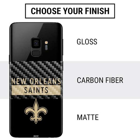NFL New Orleans Saints Black Performance Series Galaxy S9 Skin