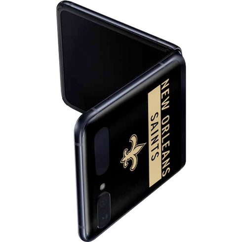 NFL New Orleans Saints Black Performance Series Galaxy Z Flip Skin