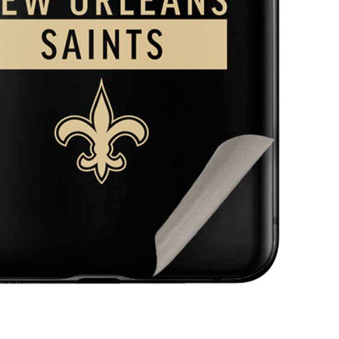 NFL New Orleans Saints Black Performance Series Galaxy Z Flip Skin