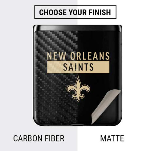 NFL New Orleans Saints Black Performance Series Galaxy Z Flip Skin