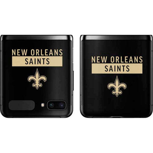 NFL New Orleans Saints Black Performance Series Galaxy Z Flip Skin