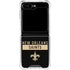 NFL New Orleans Saints Black Performance Series Galaxy Z Flip5 5G Clear Case