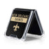NFL New Orleans Saints Black Performance Series Galaxy Z Flip5 5G Clear Case