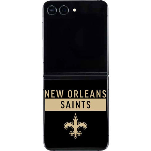 NFL New Orleans Saints Black Performance Series Galaxy Z Flip5 5G Skin