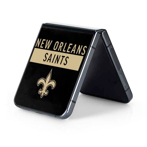 NFL New Orleans Saints Black Performance Series Galaxy Z Flip5 5G Skin