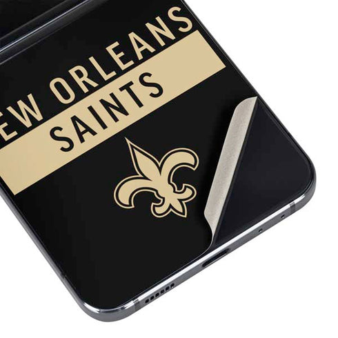 NFL New Orleans Saints Black Performance Series Galaxy Z Flip5 5G Skin