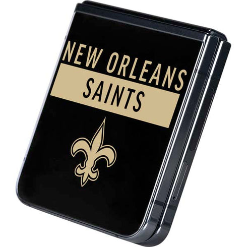 NFL New Orleans Saints Black Performance Series Galaxy Z Flip5 5G Skin