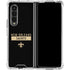 NFL New Orleans Saints Black Performance Series Galaxy Z Fold4 5G Clear Case