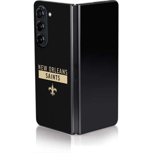NFL New Orleans Saints Black Performance Series Galaxy Z Fold5 5G Skin