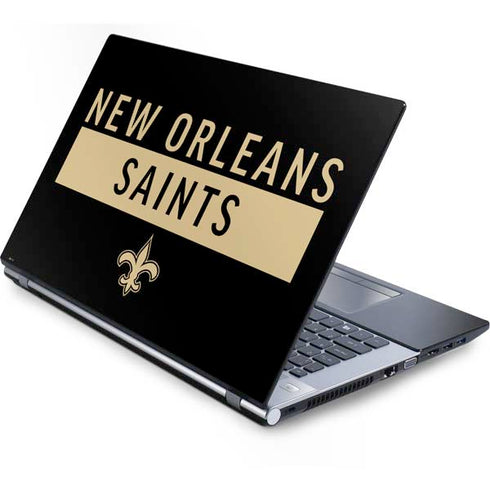 NFL New Orleans Saints Black Performance Series Generic Laptop Skin