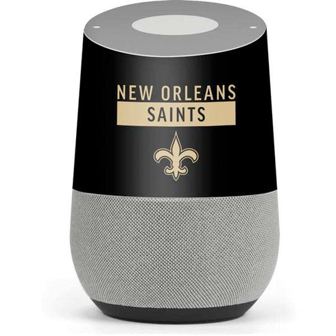 NFL New Orleans Saints Black Performance Series Google Home Skin