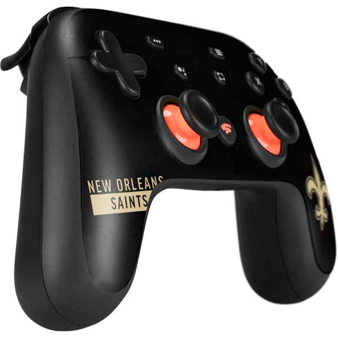 NFL New Orleans Saints Black Performance Series Google Stadia Controller Skin