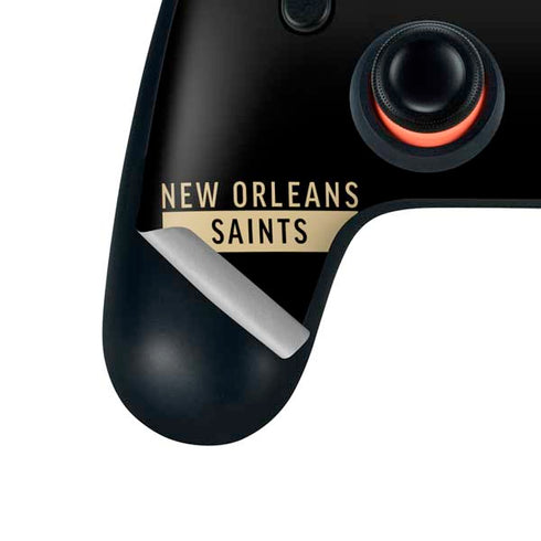 NFL New Orleans Saints Black Performance Series Google Stadia Controller Skin