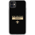 NFL New Orleans Saints Black Performance Series iPhone 11 Clear Case