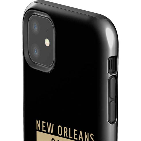 NFL New Orleans Saints Black Performance Series iPhone 11 Impact Case