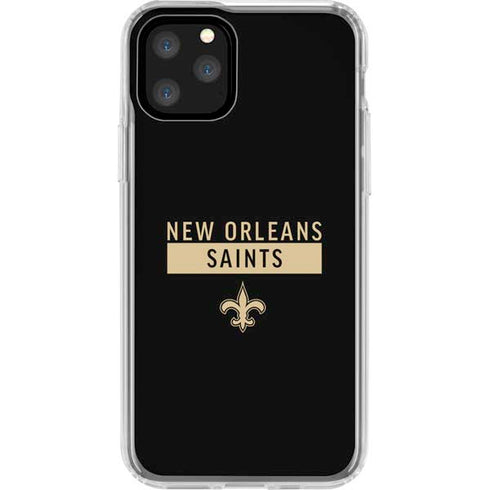 NFL New Orleans Saints Black Performance Series iPhone 11 Pro Clear Case