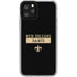 NFL New Orleans Saints Black Performance Series iPhone 11 Pro Clear Case