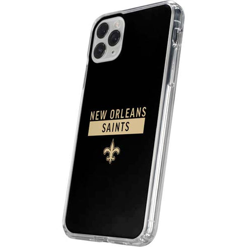 NFL New Orleans Saints Black Performance Series iPhone 11 Pro Clear Case
