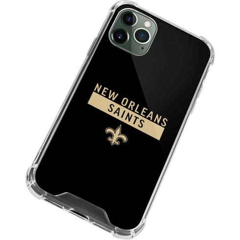 NFL New Orleans Saints Black Performance Series iPhone 11 Pro Max Clear Case