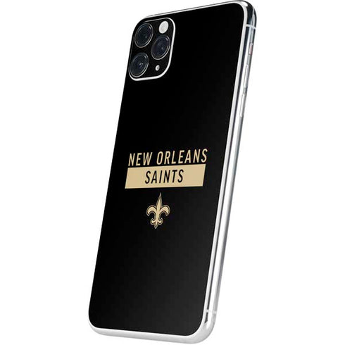 NFL New Orleans Saints Black Performance Series iPhone 11 Pro Max Skin
