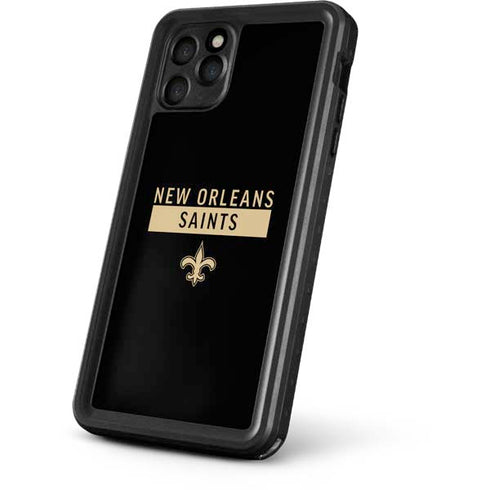 NFL New Orleans Saints Black Performance Series iPhone 11 Pro Max Waterproof Case