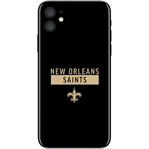 NFL New Orleans Saints Black Performance Series iPhone 11 Skin