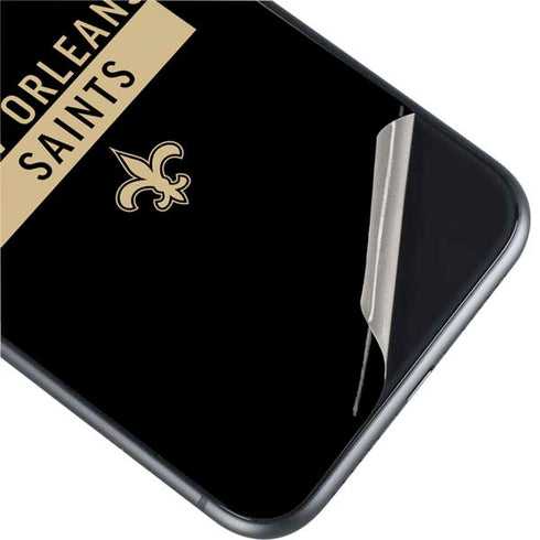 NFL New Orleans Saints Black Performance Series iPhone 11 Skin