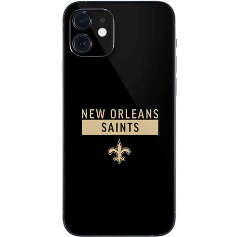 NFL New Orleans Saints Black Performance Series iPhone 12 Mini Skin