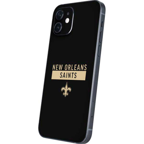 NFL New Orleans Saints Black Performance Series iPhone 12 Mini Skin