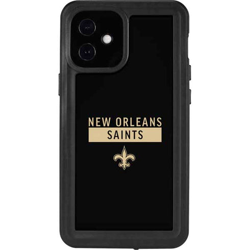 NFL New Orleans Saints Black Performance Series iPhone 12 Mini Waterproof Case