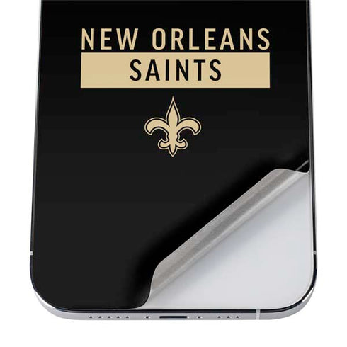 NFL New Orleans Saints Black Performance Series iPhone 12 Pro Max Skin