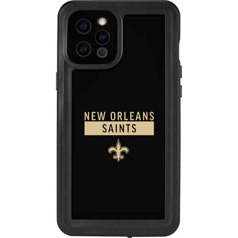 NFL New Orleans Saints Black Performance Series iPhone 12 Pro Max Waterproof Case
