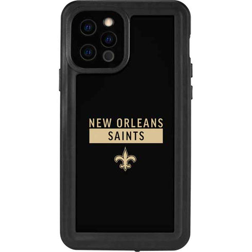 NFL New Orleans Saints Black Performance Series iPhone 12 Pro Waterproof Case