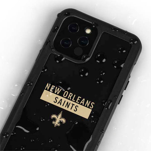 NFL New Orleans Saints Black Performance Series iPhone 12 Pro Waterproof Case