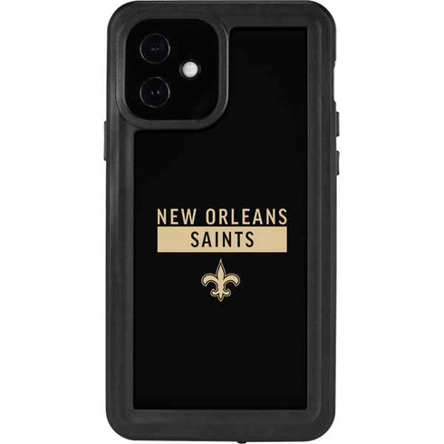 NFL New Orleans Saints Black Performance Series iPhone 12 Waterproof Case