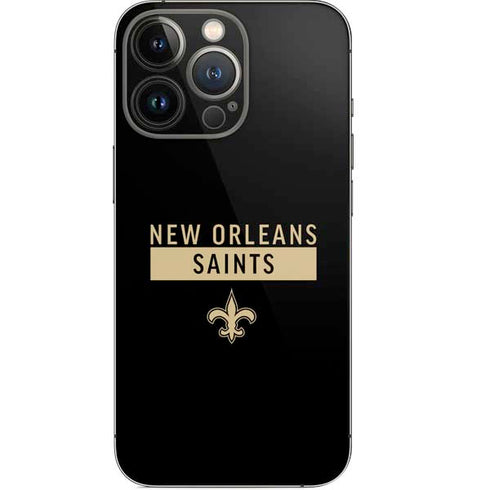 NFL New Orleans Saints Black Performance Series iPhone 13 Pro Skin