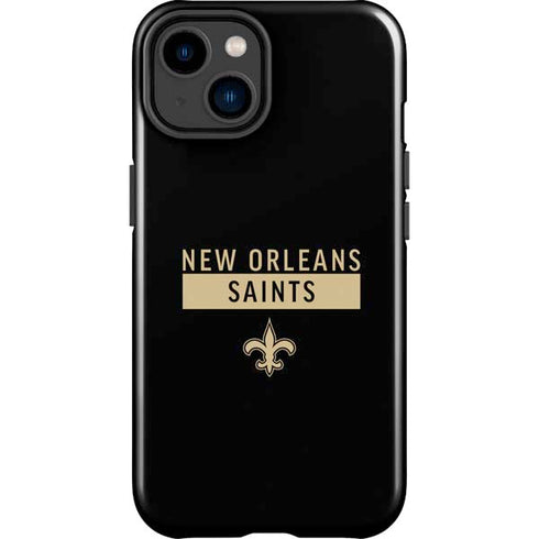 NFL New Orleans Saints Black Performance Series iPhone 15 Plus Impact Case