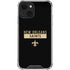 NFL New Orleans Saints Black Performance Series iPhone 15 Plus Clear Case
