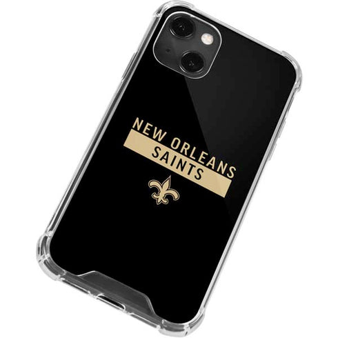 NFL New Orleans Saints Black Performance Series iPhone 14 Plus Clear Case