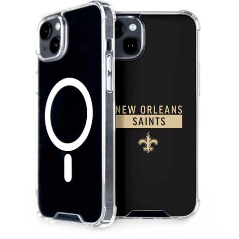 NFL New Orleans Saints Black Performance Series iPhone 15 Plus MagSafe Case